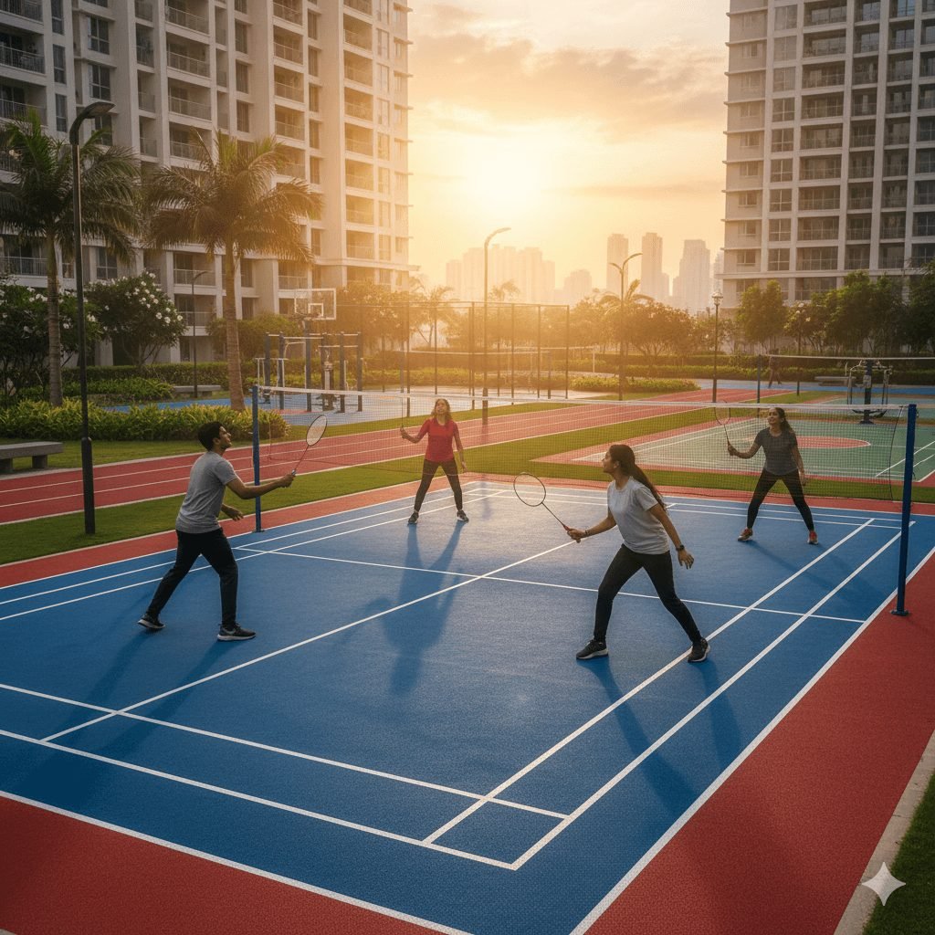 Tennis and sports courts — artist's impression