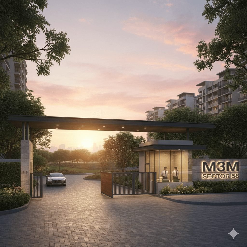 Grand arrival gate at night — artist's impression