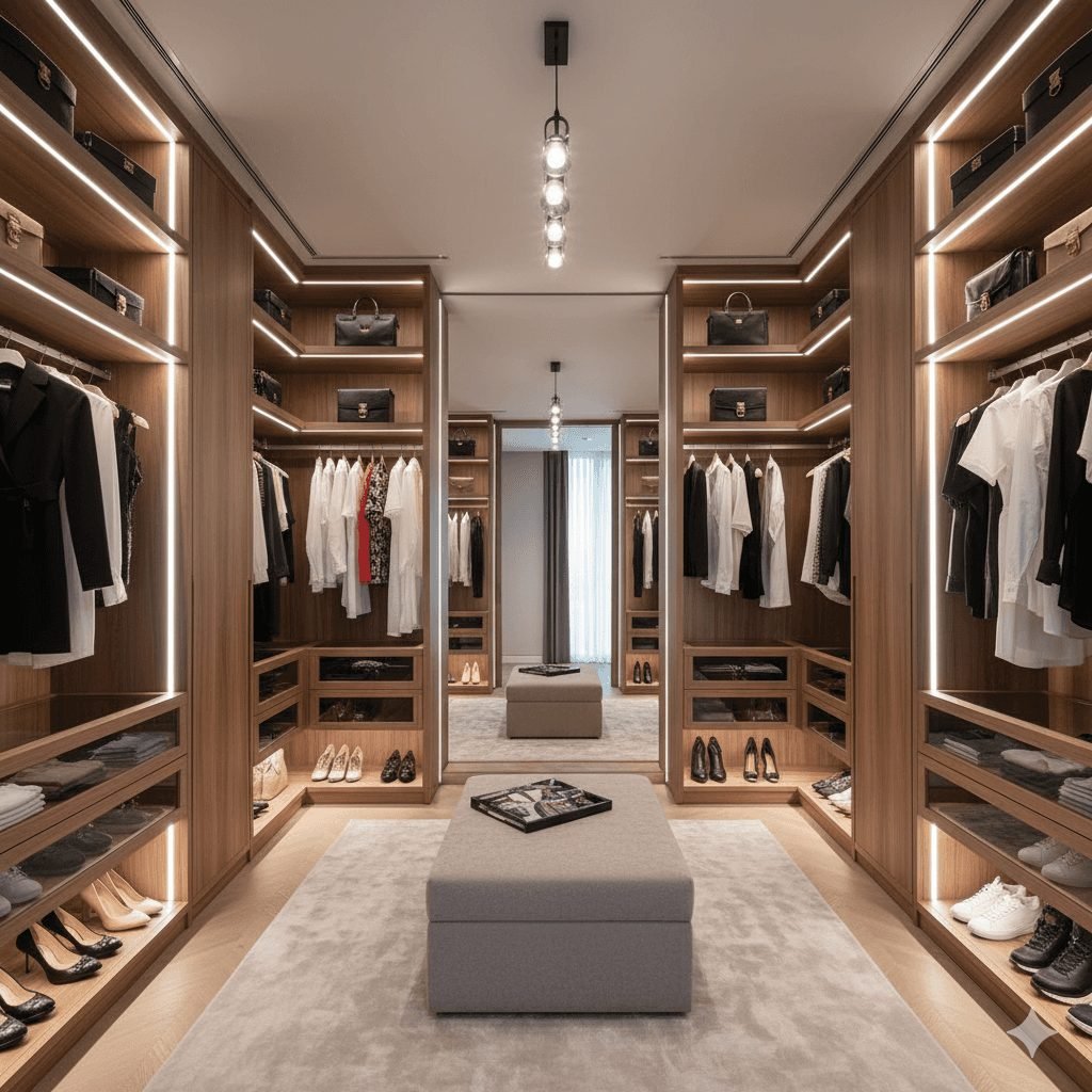 Walk-in designer wardrobe — artist's impression
